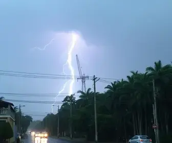 chuvas com raios e granizo em Campinas